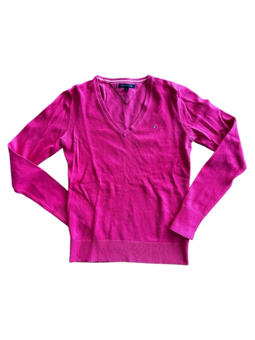 Tommy Hilfiger Sweater Pink Preppy Classic Spring Size Small Women’s